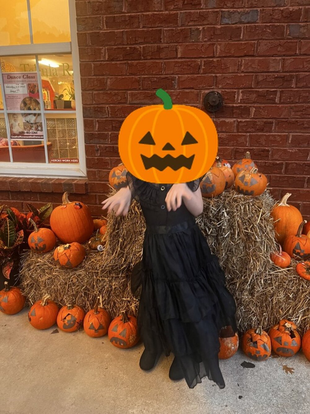Wednesday Addams Costume Girls 4/5 Black Ruffle Dress Halloween
